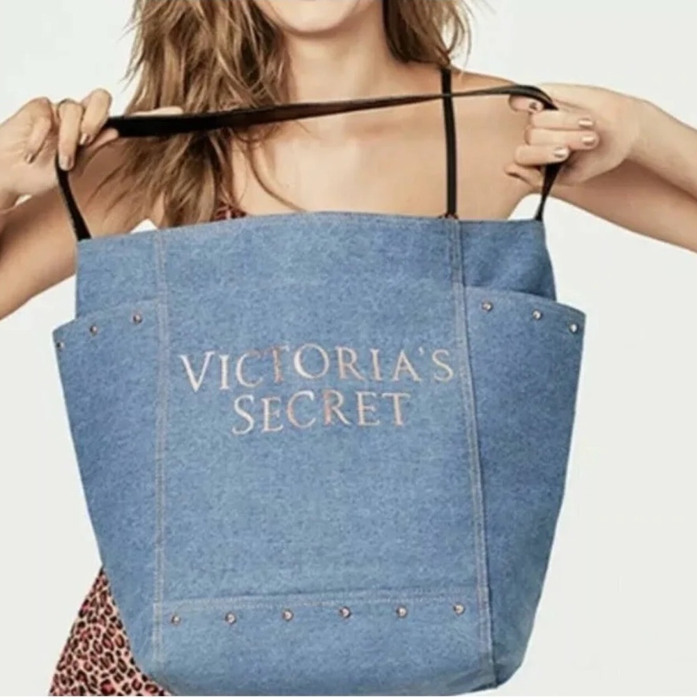 Victoria's Secret Denim Blue Tote
